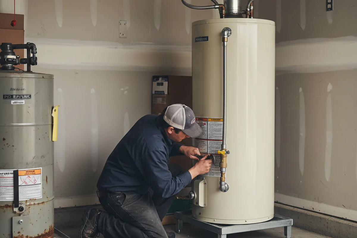 Water heater and shutoff valve replacement in West Fulton